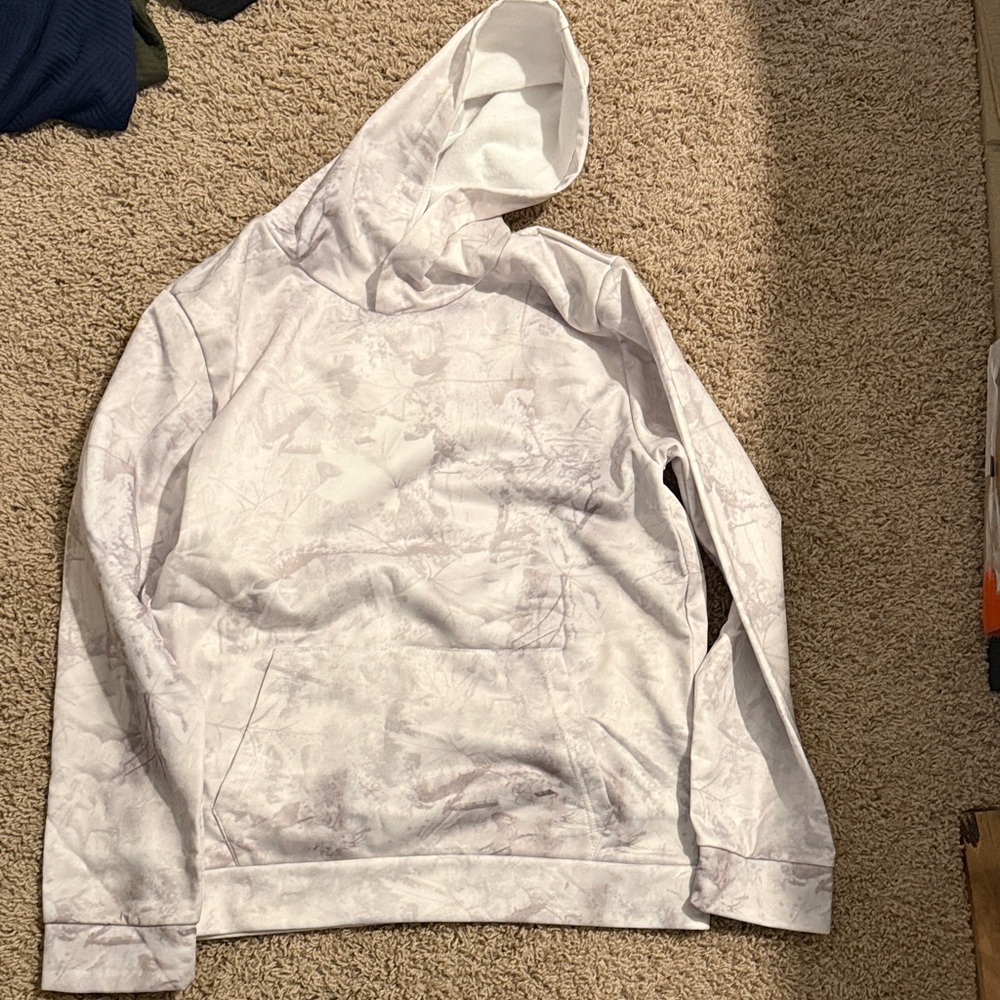 Grey White Camo Hooded Sweatshirt